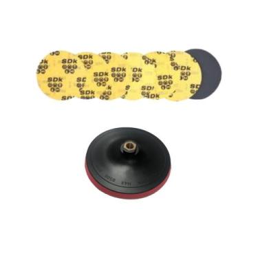 Imagem de Lixa Espanhola Disco 7" + Prato 7"  - Caixa Com 60 Unidades - SDK, Ank