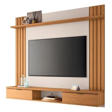 Imagem de Home Suspenso Solus para TV até 70 - HB Móveis, Cinamomo/Off White
