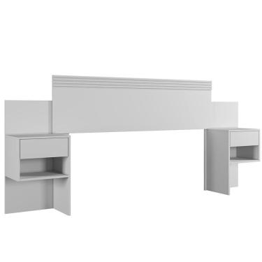 Imagem de Cabeceira Master Quarto Casal E Queen Com Mesa De Cabeceira Branco Branco