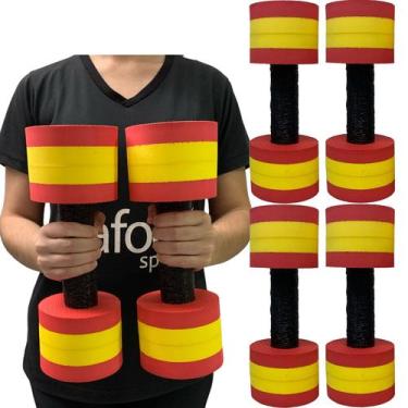 Imagem de Kit 2 Halteres de Hidroginástica Redondo em EVA DF4016-VM 2-3Kg Vermel