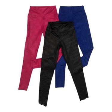 Imagem de Kit Com 3 Calças  Leg 3D Feminina - Olv Jeans, G