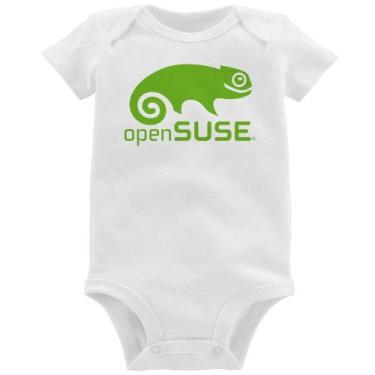 Imagem de Body Bebê openSUSE Linux Logo - Foca na Moda, Branco, M