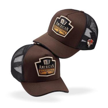 Imagem de Boné Sanfoneiro Marrom Masculino Feminino Linha Country Sertanejo Peão
