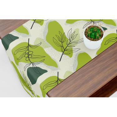 Imagem de Caminho De Mesa Trilho Tropical Orgânico Verde - Fabrika de Festa