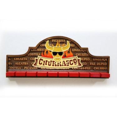 Imagem de Placa Decorativa Porta-Espetos - Churrasco, Cerveja e Decoração 234 - 