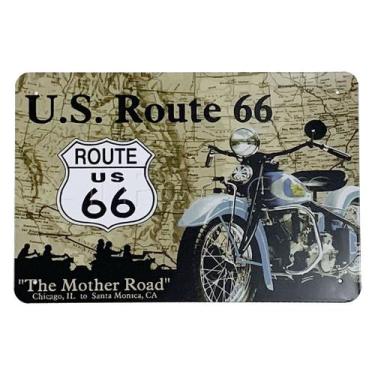 Imagem de Placa de Metal Route 66 - Yaay