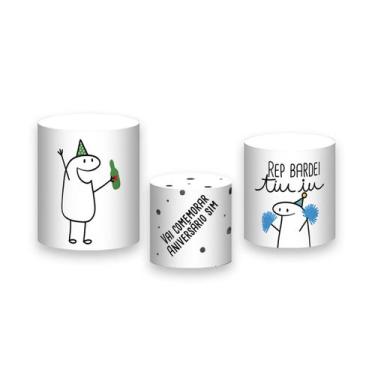 Imagem de Trio De Capa Cilindro - Flork Bento Cake Aniversários Poas 007 - Via C