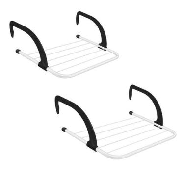 Imagem de Kit 2un Varal Para Roupas Portátil Suspenso Encaixe Para Pendurar Jane