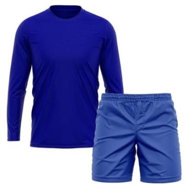 Imagem de Kit Camiseta Manga Longa Poliamida + Short Bermuda Tactel-Masculino