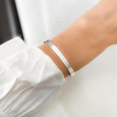 Imagem de Bracelete Seja Forte e Corajosa Banhado a Ouro ou Prata - Gioh Joias