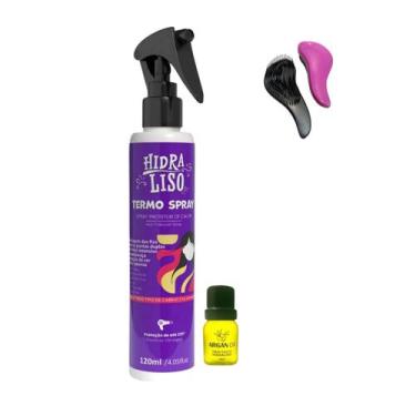 Imagem de Protetor Termico Cabelo Hidra Liso Termo Spray 120ml 3 Itens - Hidrali