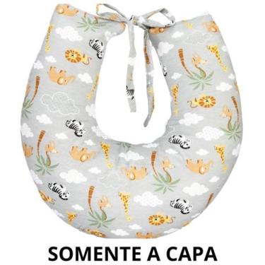 Imagem de Capa de Almofada Amamentação - Laura Baby, Safari Cinza
