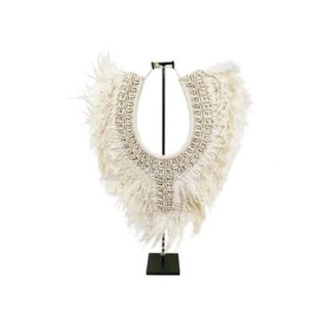 Imagem de Colar Suporte Decorativo Penas Rico em  Detalhes Luxo - LUXdécor