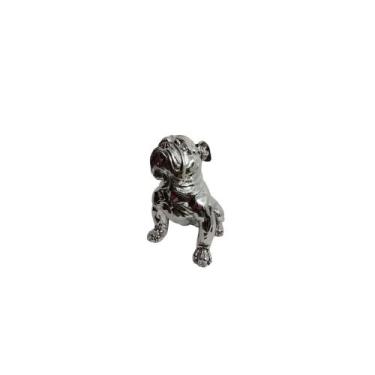 Imagem de Escultura Decorativo Cachorro Metal Prateado Formosa - LUXdécor casa e