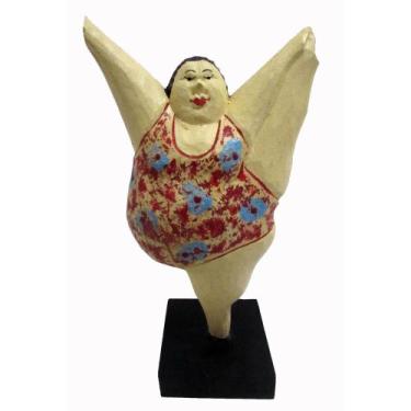 Imagem de Escultura Decorativa Gordinha Ginasta Impecavel Formosa - LUXdécor cas