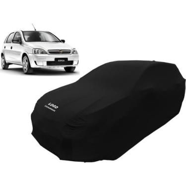 Imagem de Capa Para Carro De Tecido Lycra Gm Corsa Maxx Anti-risco - Mz, Preta