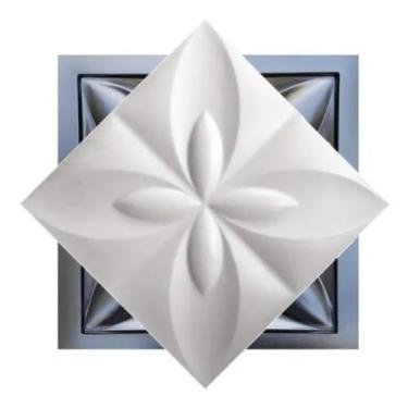 Imagem de Fôrma de Gesso 3d Flor Do Oriente 34x34cm Abs 1,5 Gesso/cimento 3d 604