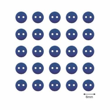 Imagem de Botão Small We Care About 6mm - 30 unidades - We  Care About, Azul Jea