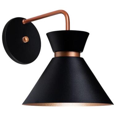 Imagem de Arandela Parede Berlin 15cm Preto C/ Cobre - AZ Casa Decor