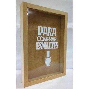 Imagem de Quadro Cofre 32x22 Com Visor E Adesivo Para Comprar Esmaltes - sonhos 