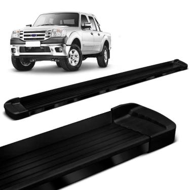 Imagem de Estribo Lateral Ford Ranger 1998 a 2012 Aluminio Preto Bepo