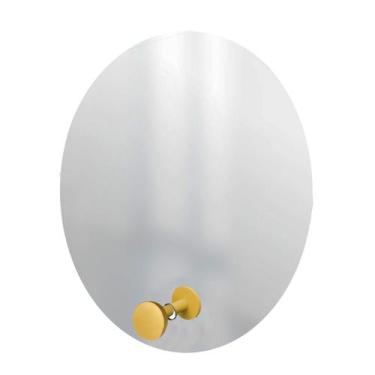 Imagem de Espelho Funcional Hook Amarelo 50 Cm Redondo - e2g Design