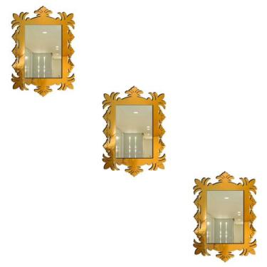 Imagem de Kit 3 Espelhos Decorativos venezianos  Pegui 32x21 3866 - CREATUS, pra