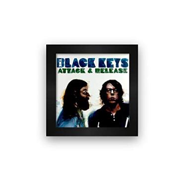 Imagem de Quadro azulejo com moldura The Black Keys Attack And Release