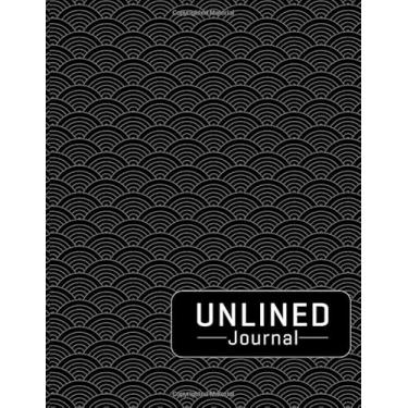 Imagem de Unlined Journal: Unruled/Blank/Plain/Unlined Notebook Journal with Seamless Asian Pattern on Black Cover | Notebook for Note-Taking, Sketching, ... Down Thoughts | Can Be Used as A Sketchbook