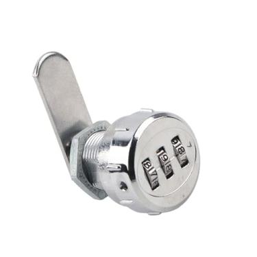 Imagem de Fechadura de Segurança de Aço Inoxidável, Fechadura Codificada Com Senha, Fechadura Codificada de Gabinete de Combinação de 3 Dígitos, Fechadura Com Senha para Armários de Aço e