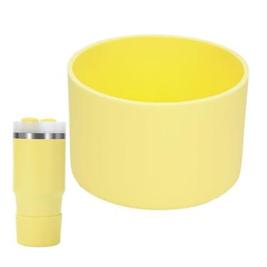 Imagem de kapiado Bota para copos Stanley de 400 ml, bota de silicone para Stanley Quencher 400 ml, acessório protetor inferior para copo Stanley de 400 ml (Pomelo, 400 ml)