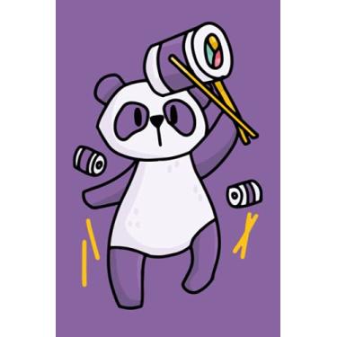 Imagem de Sushi Panda: Notizbuch (120 Seiten, 15x23cm, gepunktet) Dotted Bullet Grid Tagebuch Journal