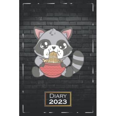 Imagem de Diary 2023: Racoon, Animal | A5 (6x9) | One Week on a Double Page | From Monday to Sunday | Weekly Planner | Motif | qb2