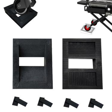 Imagem de YOEXON Espaçadores de nivelamento de grelha, cunhas de balanceamento de churrasqueira externa, cunhas de nivelamento de rodízio, calços rígidos para churrascos e grelhas, cunhas de plástico de 2 cm de