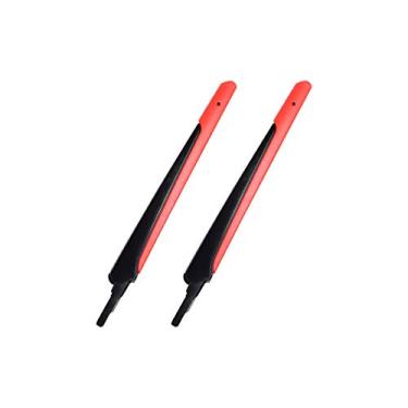 Imagem de Saucer Temple Slider de substituição para óculos de sol Oakley Field Jacket – Temple preto com meia vermelha, Têmpora preta com meia vermelha, Tamanho �nico