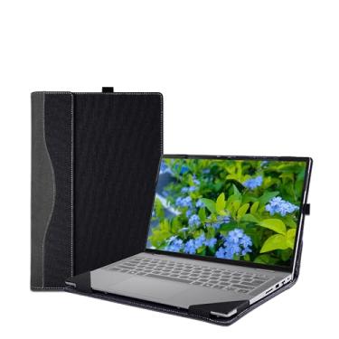 Imagem de Capa de laptop para Lenovo IdeaPad 5 de 14 polegadas 2 em 1 14Q8X9 14AHP9 14IRH9 14IRU9 manga, bolsa protetora de couro PU acessórios para notebook PC (cinza escuro)