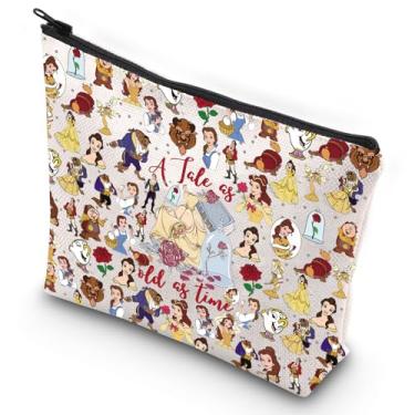 Imagem de G2TUP Bolsa cosmética inspirada em Beaty Beast Story, ideia de presente para fãs de contos de fadas tão antigos quanto os tempos, artigos de higiene pessoal, Old As Time New, Moderno