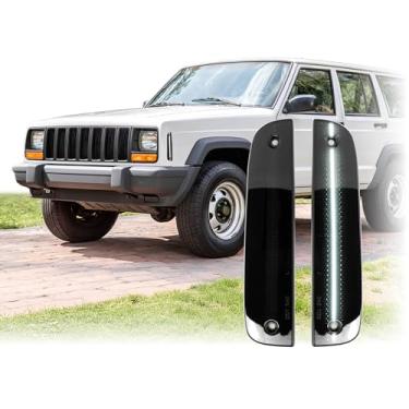 Imagem de USR 97-01 XJ SUV Luz de Marcador Lateral – Par de Lâmpadas de Estacionamento Fumadas Dianteiras (Esquerda + Direita) - Compatível com Jeep Cherokee 1997-2001 Todos os Modelos Limited, SE, Sport (Lente