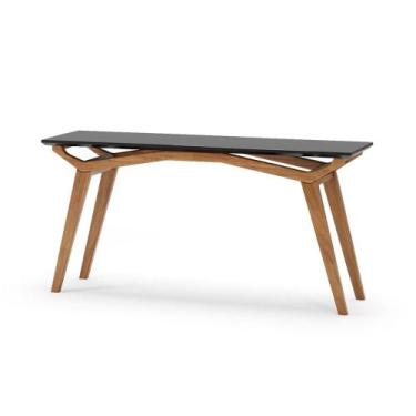 Imagem de Aparador Olegário Cor Champagne C/ Vidro Preto 160cm - 76727 - Sun Hou