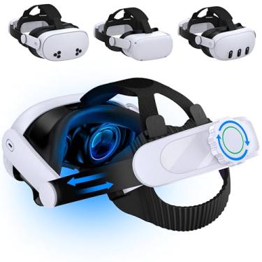 Imagem de NinjaPlusOX VR Head Strap Compatible with Meta Quest 3/3S/2, Adjustable Elite Strap Replacement Intended for Quest 3 Head Strap, Enhanced VR Accessories Support Comfort Reduce Pressure Extend Playtime