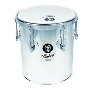 Imagem de Repique mao timbra 11x30 aluminio c/ aro cromado pele leitosa