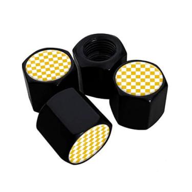 Imagem de Tampas de haste de válvula de pneu de metal, pacote com 4, tampas de haste de roda de carro, tampas de válvula de ar universais de alumínio para carros, caminhões, SUVs, bicicletas, motocicletas,