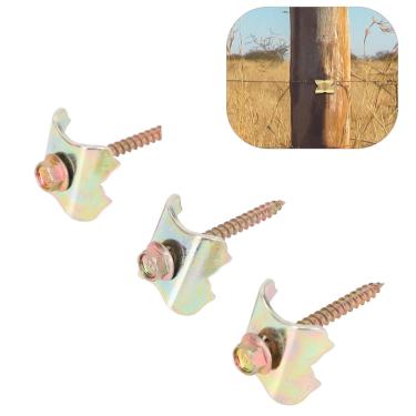 Imagem de Pregos de Cerca de 100pcs Pregos de Arame de 4,9cm Parafusos Parafusos de Fios Compactos Cerca Fácil Instalação de Aço Inoxidável Pregos de Fixador para Malha e Cerca de Tecido