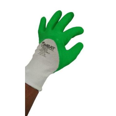 Imagem de Luva Tricotada C/ Banho Janela Látex Cor: Verde CA: 41737 - IMBAT