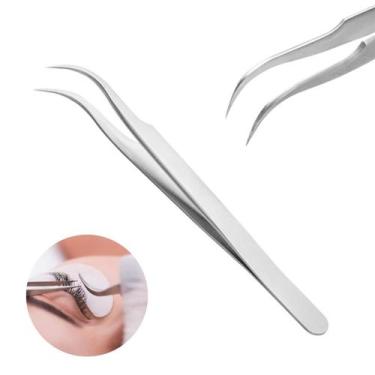 Imagem de 1 Pinça Volume Russo Cílios Ponta Curvada Extensão Alongamento De Cíli