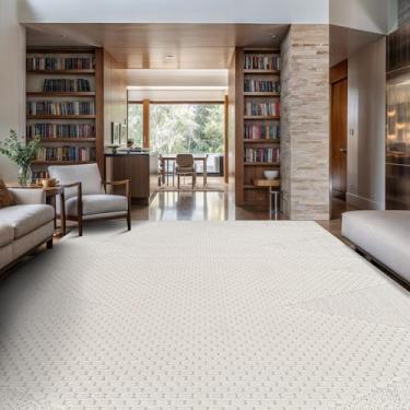 Imagem de LuuL Home Tapetes modernos de microlaço para área interna para sala de estar, quarto, cozinha, triângulo geométrico, branco, 20 x 25 cm, luxuoso, durável, pilha baixa e alta, não derrama, resistente a