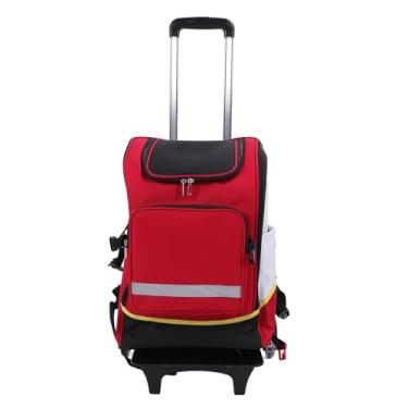 Imagem de Mochila de Limpeza, Tiras Reflexivas, Material de Pano de Oxford à Prova de água, Capacidade de 35L, Design Completo de Abertura, Com Haste de Tração de, Fácil Armazenamento e