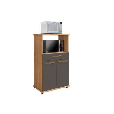 Imagem de Balcão Conquista Master Arte Móveis, Cinamomo/ Grafite