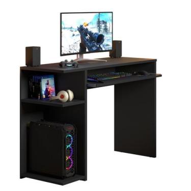 Imagem de Mesa Gamer Preto Escrivaninha Mesa De Computador - JM3