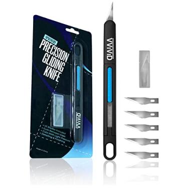Imagem de VViViD Precision Gliding Craft Hobby Knife, Retractable, Safety locking, 5 Replacement Blades